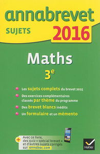 Maths 3e : 2016