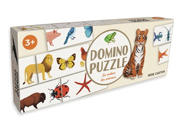 Couverture de Domino puzzle : la couleur des animaux