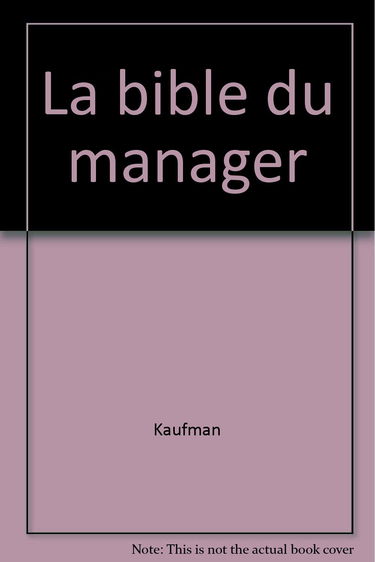 La Bible du manager