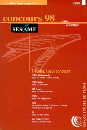 Sésame : annales du concours 1998