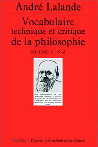 Vocabulaire technique et critique de la philosophie, coffret de 2 volumes