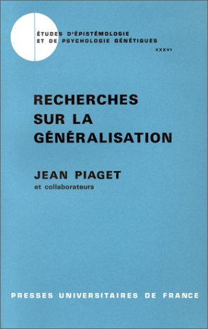 Recherches sur la généralisation