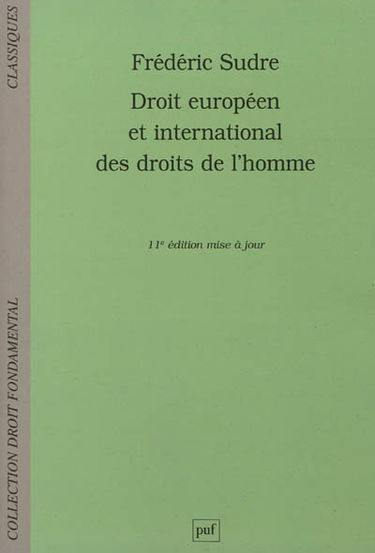 Droit européen et international des droits de l'homme