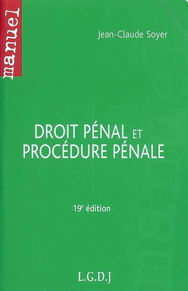 Droit pénal et procédure pénale