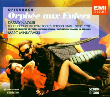 Couverture de Offenbach - Orphée aux Enfers / Dessay, Naouri, Fouchécourt, Beuron, Podles, Petibon, Smith, Gens, Cole, Opéra de Lyon, Minkowski