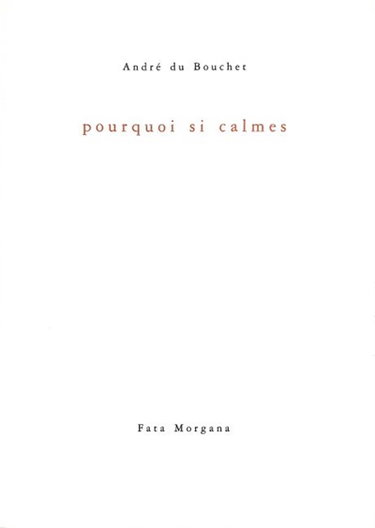 Couverture de Pourquoi si calmes