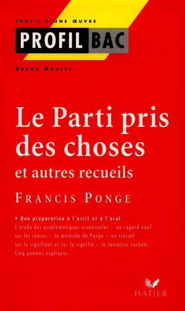 Le parti pris des choses, Francis Ponge