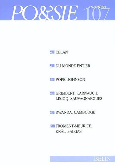 Poésie, n° 107
