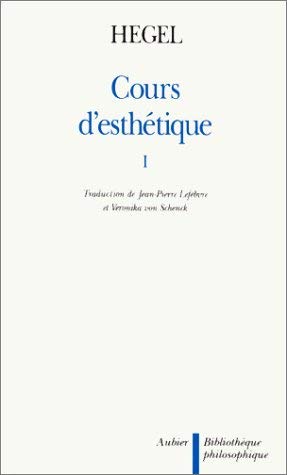 Cours d'esthétique. Vol. 1. Edittion Hotho