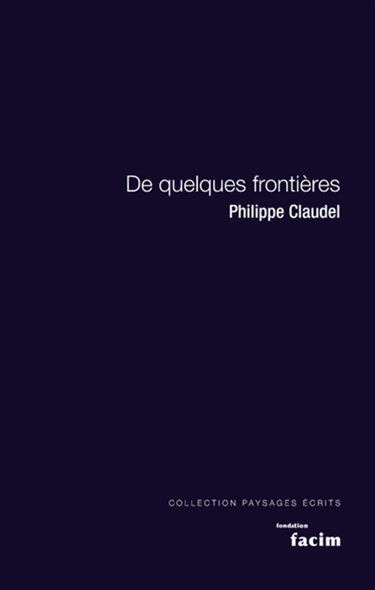 Couverture de De quelques frontières