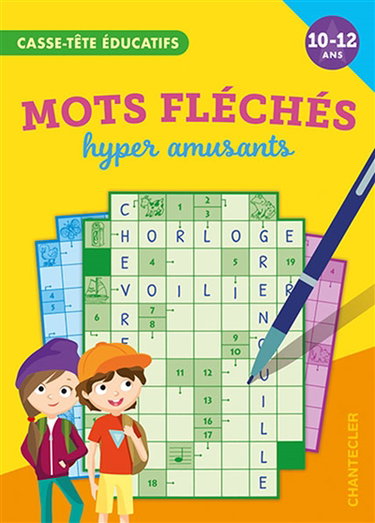 Couverture de Mots fléchés hyper amusants, 10-12 ans