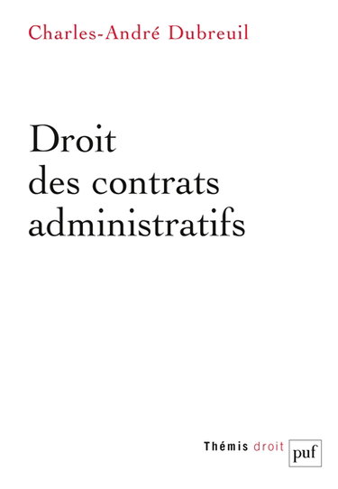 Couverture de Droit des contrats administratifs