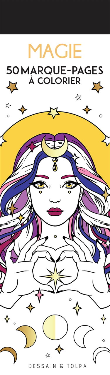 Couverture de Magie : 50 marque-pages à colorier