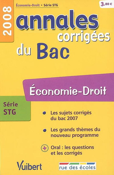 Economie-droit série STG : bac 2008