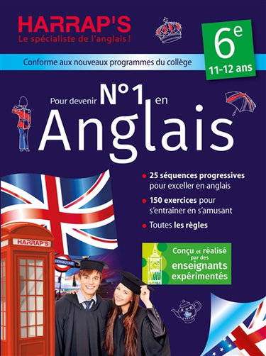 Pour devenir n° 1 en anglais 6e, 11-12 ans : conforme aux nouveaux programmes du collège
