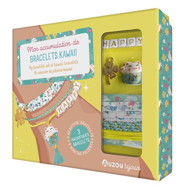 Couverture de Mon accumulation de bracelets kawaii. My beautiful set of kawaii bracelets. Mi coleccion di pulseras kawaii