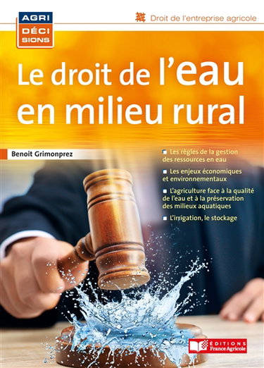 Couverture de Le droit de l'eau en milieu rural