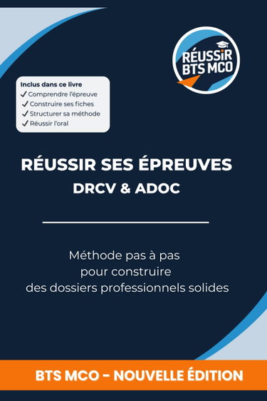 Couverture de BTS MCO - Réussir les épreuves E41 DRCV et E42 ADOC