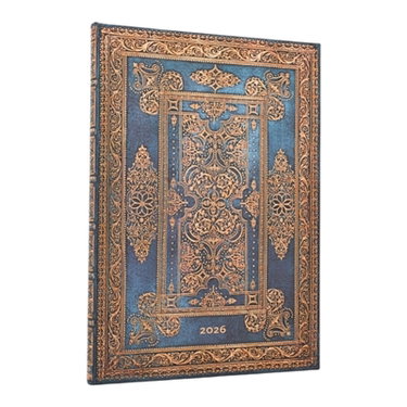 Couverture de 12 Mois 2026 Luxe Bleu Grand Vertical