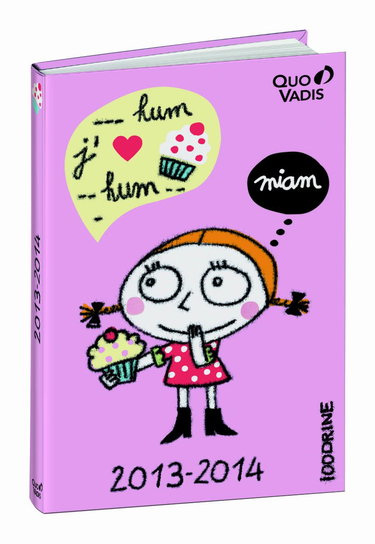 QUO VADIS - 1 agenda Journalier 100DRINE 2013-2014 - 1 jour/pages - 12x17cm - 3 visuels au choix