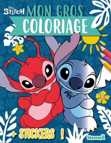 Couverture de Disney Stitch : Mon gros coloriage + stickers ! (Stitch et Leroy) par Collectif