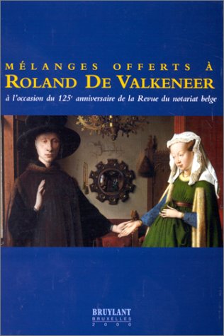 Couverture de Mélanges offerts à Roland de Valkeneer