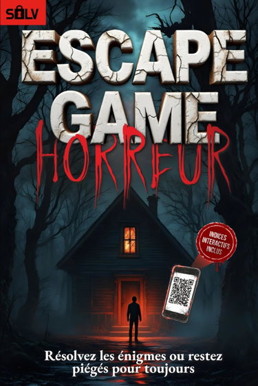 Couverture de Escape Game Horreur: Le livre d'énigmes interactif pour tous les adultes fans d'horreur et d'enquêtes criminelles à résoudre