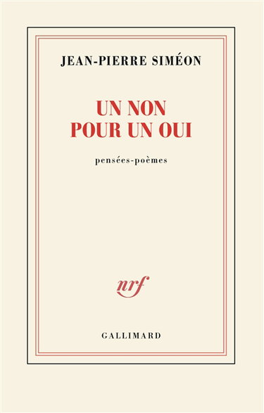 Un non pour un oui : pensées-poèmes