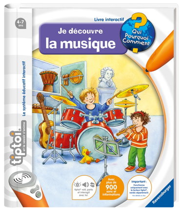 Couverture de Ravensburger - tiptoi® - Livre interactif - Je découvre la musique - Jeu éducatif électronique, sans écran - A partir de 4 ans - version française - 13099001 par Inka Friese
