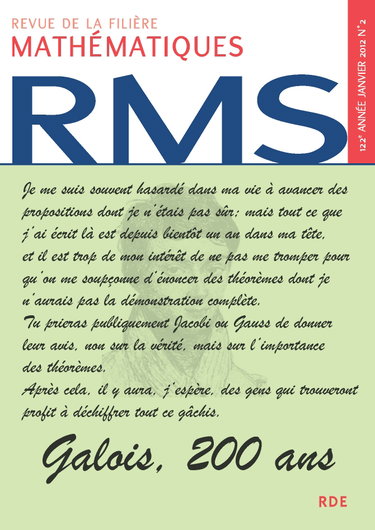 Couverture de Rms 122e annee janvier 2012 n 2