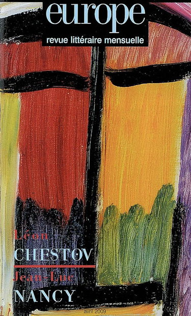 Europe, n° 960. Léon Chestov. Jean-Luc Nancy