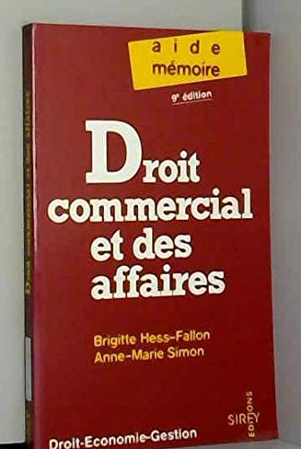 Aide-mémoire droit commercial et des affaires