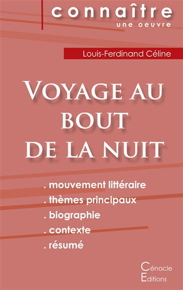 Fiche de lecture Voyage au bout de la nuit de Louis-Ferdinand Céline (Analyse littéraire de référence et résumé complet)