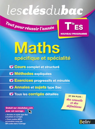 Maths terminale ES, spécifique et spécialité : nouveau programme