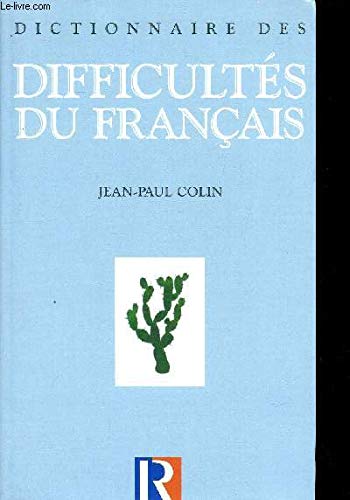 Couverture de dictionnaire des difficultes du francais
