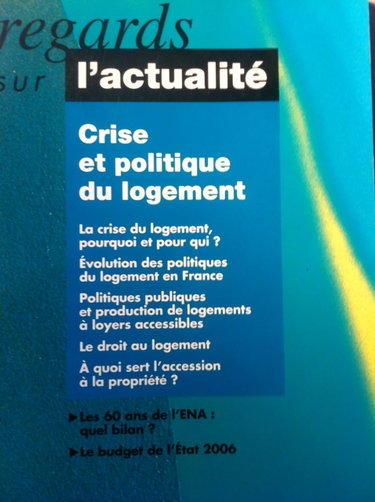 Couverture de Crise et politique du logement par Collectif