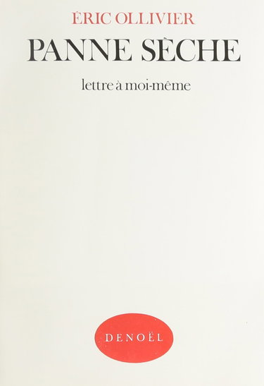 Couverture de Panne seche (lettre a moi-meme)