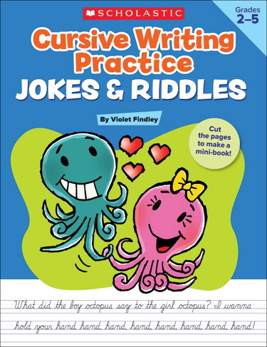 Couverture de Cursive Writing Practice: Jokes & Riddles