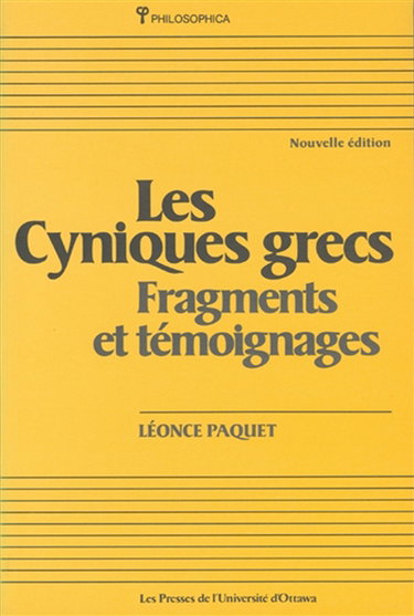 Couverture de Les Cyniques grecs : Fragments et témoignages