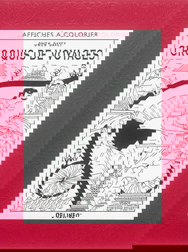 Affiches à colorier : croquis de voyages