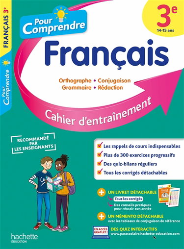 Pour comprendre tout le français 3e : cahier d'entraînement