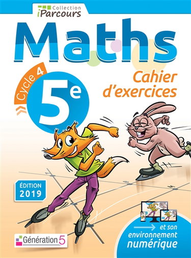 Couverture de Maths 5e, cycle 4 : cahier d'exercices
