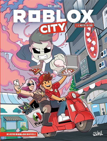 Couverture de Roblox City. Vol. 1. Le maître du code : une aventure Roblox non officielle par Benjamin Ferré