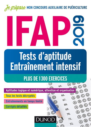 IFAP 2019 : tests d'aptitude, entraînement intensif : plus de 1.300 exercices