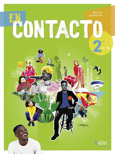Couverture de En contacto 2de, A2-B1 : nouveau programme