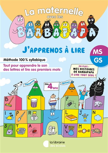 Couverture de La maternelle avec les Barbapapa : j'apprends à lire, MS, GS