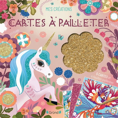 Couverture de Cartes à pailleter : licornes et animaux magiques par Sophie Rohrbach