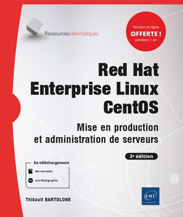 Couverture de Red Hat Enterprise Linux CentOS : mise en production et administration de serveurs