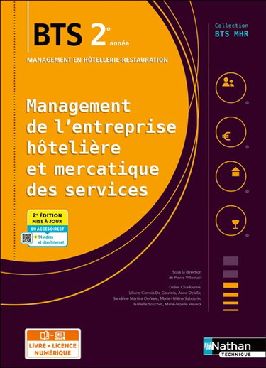 Couverture de Management de l'entreprise hôtelière et mercatique des services, BTS management en hôtellerie-restauration 2e année