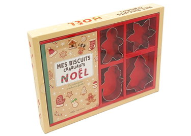 Couverture de Mes biscuits craquants Noël : 15 recettes faciles à réaliser en famille !